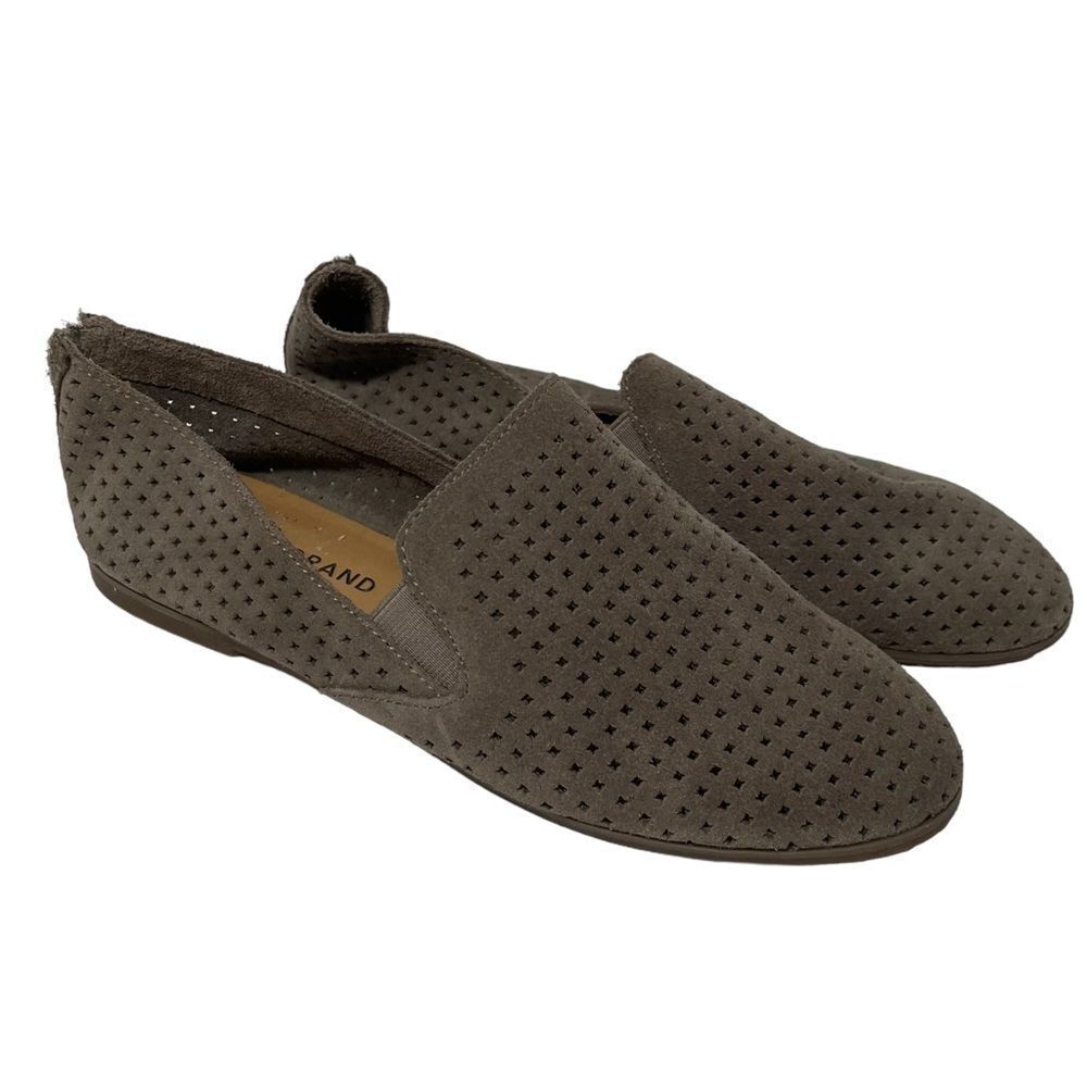 Lucky Brand Taupe Leather Flat Loafers